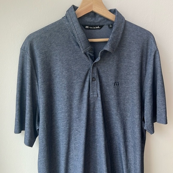 TRAVIS MATHEW MEN’S THE HEATER POLO SHIRT SIZE XL IN NAVY PIMA COTTON BLEND - Picture 3 of 12